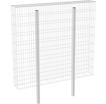 Gabione mit zwei Metallpfosten