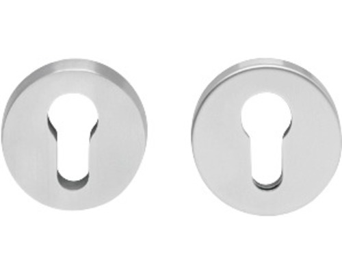 Rosace de protection recouverte ronde acier inoxydable anti-effraction pour cylindre profilé Ø 55 mm 1 paire Rosace de protection recouverte ronde acier inoxydable anti-effraction pour cylindre profilé Ø 55 mm 1 paire