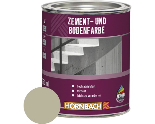 Peinture pour ciment et sol HORNBACH RAL 7032 gris silex 750 ml