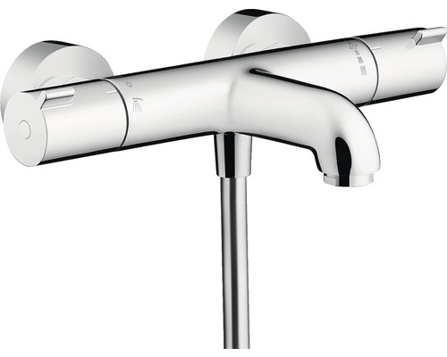 Mitigeur de baignoire avec thermostat hansgrohe ECOSTAT 1001 CL chrome 13201000 Mitigeur thermostatique de douche apparent avec flexible de douche