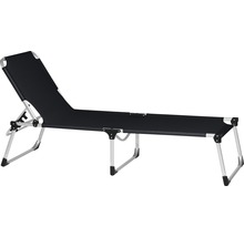 Chaise longue réglable avec structure en aluminium et revêtement en textile