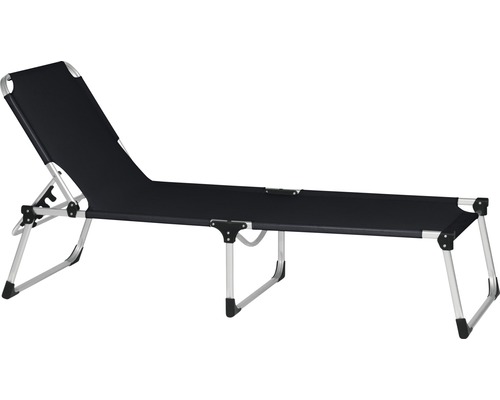 Chaise longue réglable avec structure en aluminium et revêtement en textile