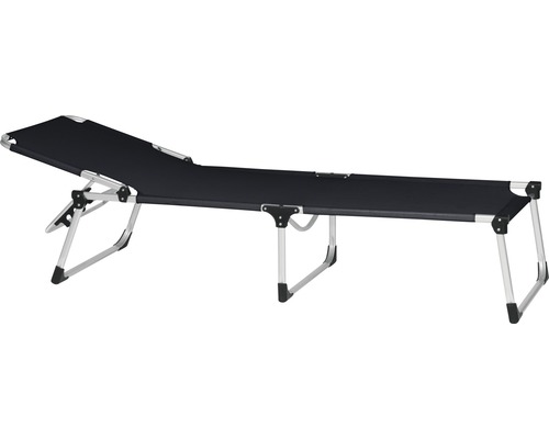 Chaise longue réglable avec cadre en aluminium et revêtement textile