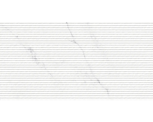 Feinsteinzeug Wandfliese Verona blanco 32 x 62,5 cm weiß getreift