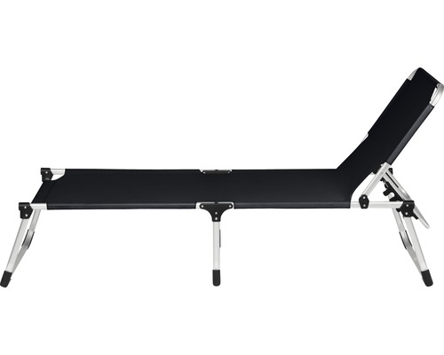 Chaise longue de plage avec structure en aluminium et revêtement en tissu