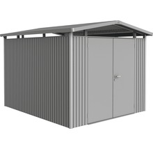 Gartenhaus Biohort Panorama P5 mit Doppeltür, Regal und Dachrinne 273 x 318 cm quarzgrau-metallic