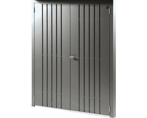 Ensemble porte biohort WoodStock 150 138x172,5 cm gris quartz métallique