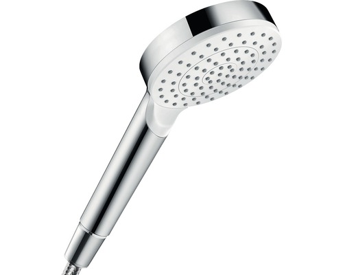 Douchette hansgrohe Crometta 100 1jet rond Ø 100 mm chrome blanc 26331400