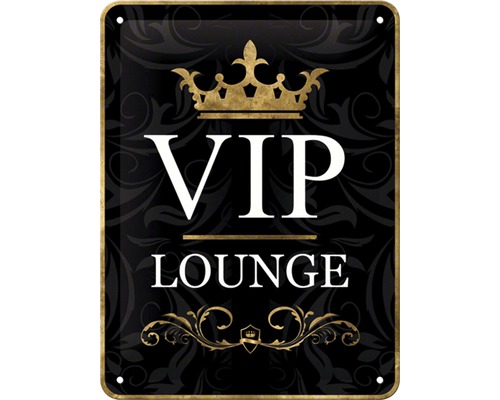 Plaque en métal VIP Lounge 15x20 cm