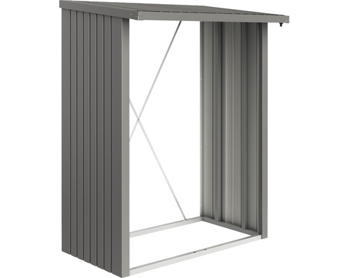 Abri bûches biohort WoodStock 150 157 x 102 x 199 cm gris quartz-métallique