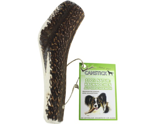 Os à mâcher Canstick Half 5, au moins 200 g du bois de cerf Os à mâcher en bois de cerf Canstick pour chiens avec étiquette