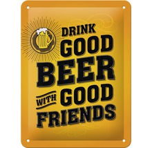 Plaque en métal Drink Good Beer 15x20 cm-thumb-0