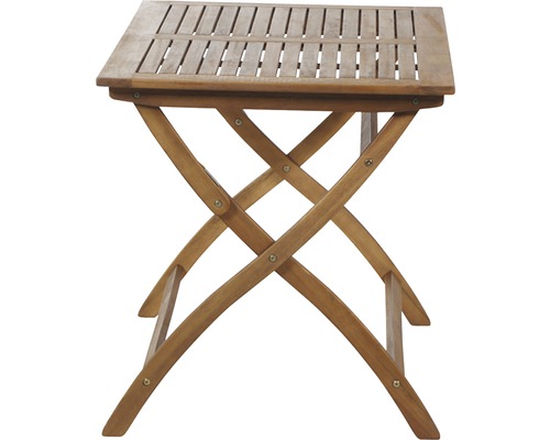 Gartentisch Gardamo Lima klappbar 110 x 70 cm Gestell aus Akazienholz FSC® 100% in natur, Gartentischplatte aus Akazienholz FSC® 100% in natur Quadratischer Holztisch mit Klappbeinen für den Aussenbereich