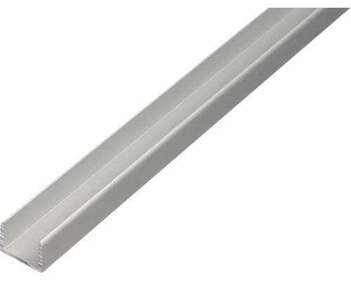 Profilé en U alu argent anodisé 8,9x10x1,5 mm, 2 m Profilé en U en aluminium