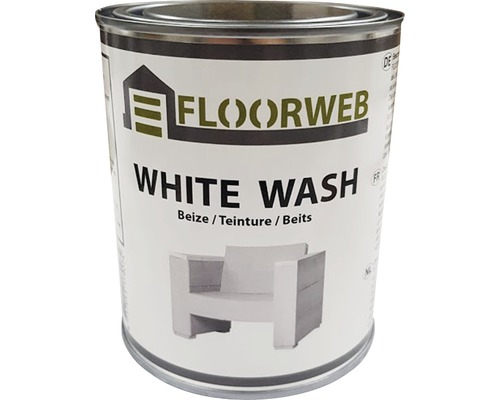 Boîte de peinture avec lasure blanche Wash