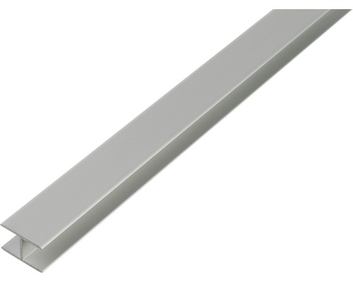 Profilé en H autocollant alu argent anodisé 8,9x20x1,5 mm, 1 m