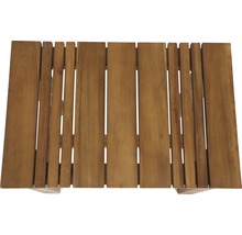 Holzhocker mit Lattenstruktur