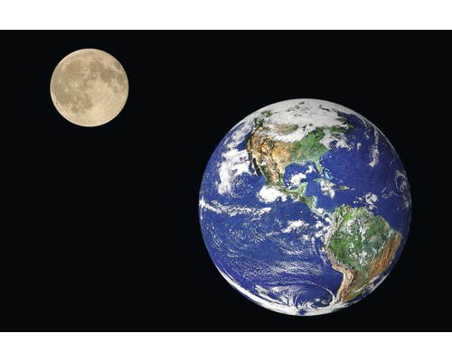Papier peint panoramique intissé 18316 Earth and Moon 7 pces 350 x 260 cm