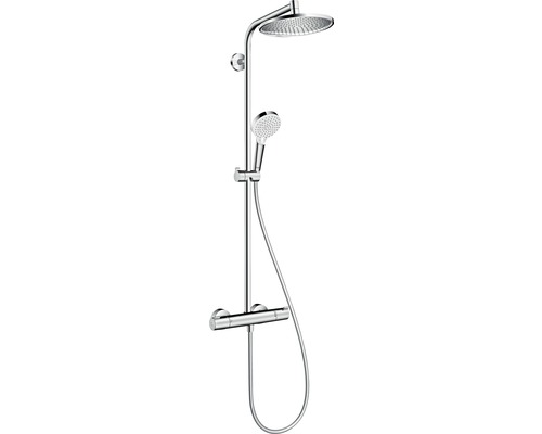 Colonne de douche avec thermostat hansgrohe Crometta S Showerpipe 240 1jet chrome 27268000