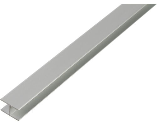 Profilé en H autocollant alu argent anodisé 10,9x20x1,5 mm, 1 m