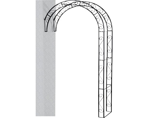 Arche pour rosier Siena Garden Cambridge métal 130x35x245 cm noir