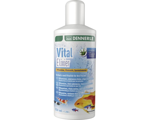 Vitamines Elixir Vital DENNERLE, substances vitales, oligoéléments pour aquariums d’eau douce 250 ml