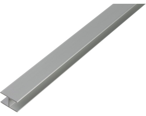 Profilé en H alu argent anodisé 12,9x22x1,5 mm, 2 m