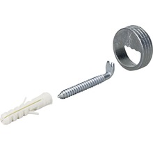 Befestigungsmaterial bestehend aus Dübel, Schraube und Ring