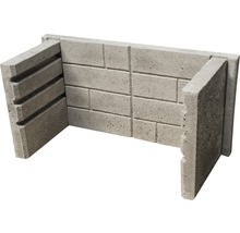 Beton Grillkamin Bausatz mit Mauerwerk Optik