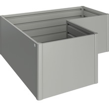 Hochbeet aus Metall in L-Form für den Garten