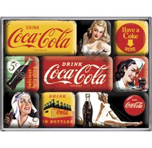 Dekomagnet Coca-Cola Yellow Mix 9-er Set