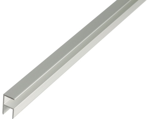 Profilé en H autocollant alu argent anodisé 12,9x24x1,5 mm, 1 m