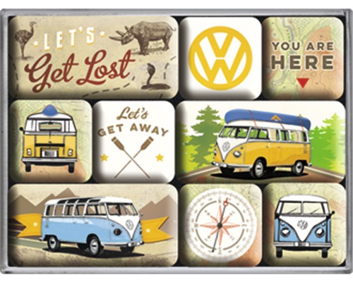 Dekorative Kühlschrankmagnete mit verschiedenen VW-Motiven