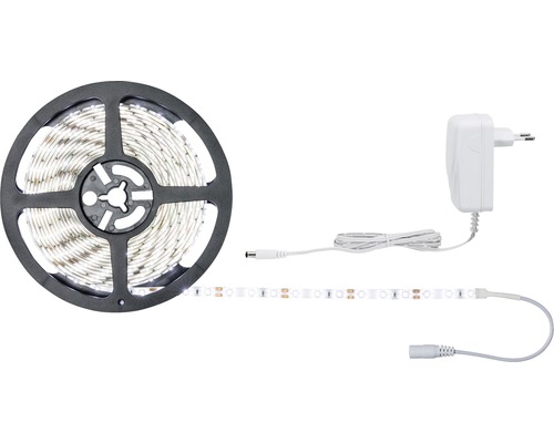 SimpLED Betriebsfertiges Strip-Set 5 m 935 lm 6500 K 300 LED´s beschichtet 12V LED-Streifen mit Trafo auf Rolle