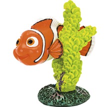 Figurine décorative Poisson-clown avec corail pour aquariums