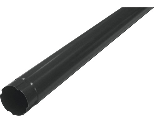 Tuyau de descente PRECIT acier rond gris anthracite RAL 7016 DN 87 mm h = 3000 mm