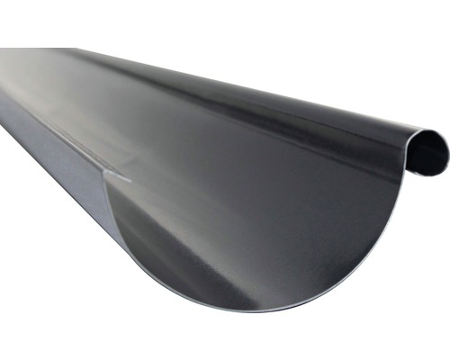 Gouttière PRECIT acier semi-circulaire gris anthracite RAL 7016 DN 125 mm 4000 mm Gouttière en métal
