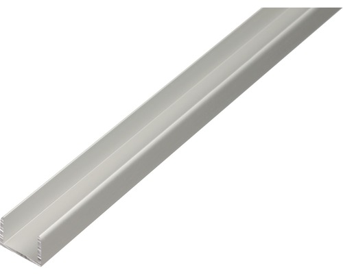 Profilé en U alu argent anodisé 19,9x15x2 mm, 2 m Profilé en U en plastique