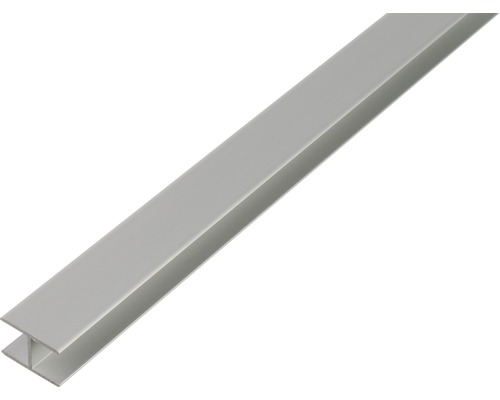 Profilé en H autocollant alu argent anodisé 19,5x30x1,8 mm, 2 m