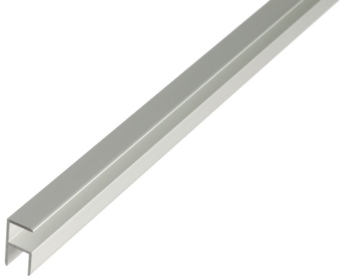 Profilé d'angle autocollant alu argent anodisé 19,5x40x1,8 mm, 2 m Profilé en aluminium