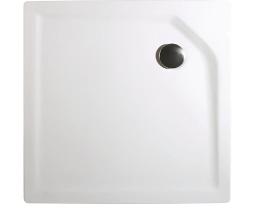 Kit complet receveur de douche SCHULTE Extra-flach 100 x 100 x 3.5 cm blanc alpin lisse D20010 04