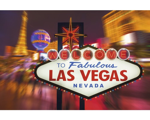 Papier peint panoramique intissé 18395 Fabulous Las vegas 7 pces 350 x 260 cm Panneau Bienvenue à Las Vegas