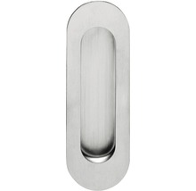 Poignée encastrée Intersteel ovale acier inoxydable/brossé Lxlxh 120x40/14 mm