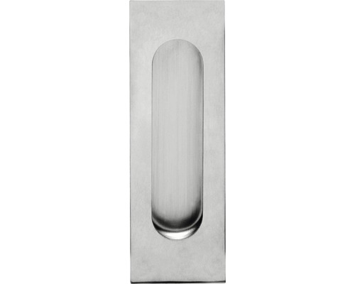 Poignée cuvette rectangulaire acier inoxydable brossé/mat Lxlxh 170/50-25/19 mm Coquille de préhension rectangulaire pour portes coulissantes