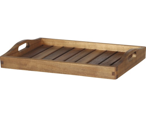 Plateau en bois avec poignées