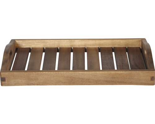 Plateau en bois avec poignées