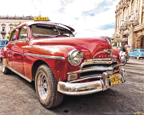 Papier peint panoramique intissé 18407 Old Cuba Car 7 pces 350 x 260 cm