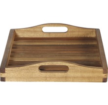 Plateau en bois avec poignées