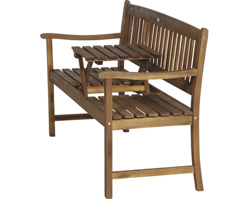 Holzgartenbank mit integriertem Klapptisch