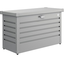 Coffre de rangement en métal avec rainures horizontales